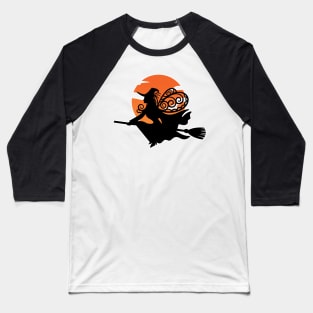 Witch On A Broom T-shirt Baseball T-Shirt